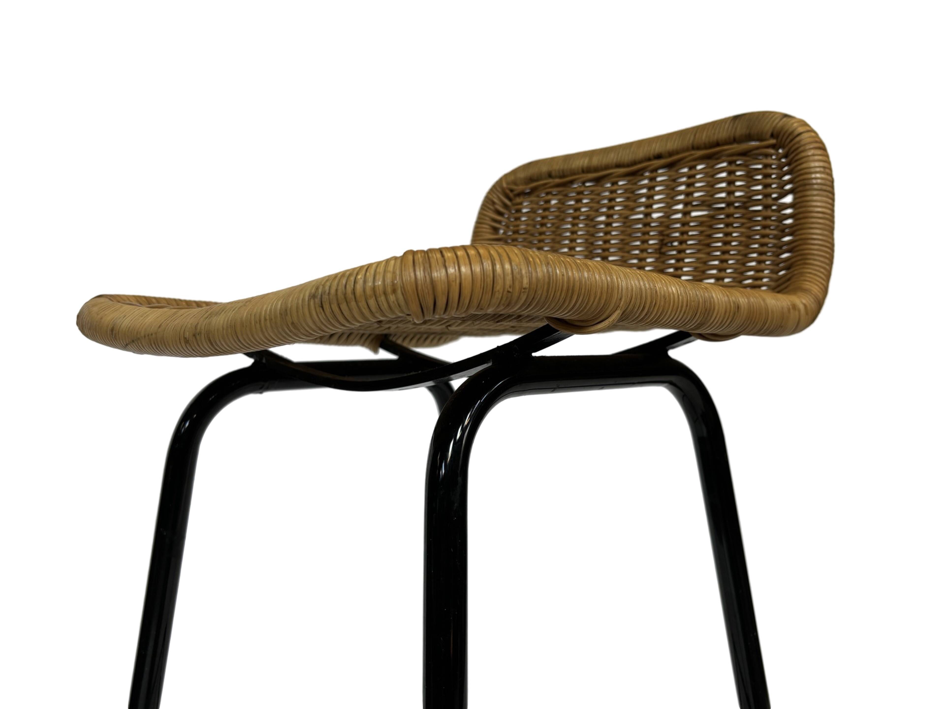 Tabouret de bar vintage Dirk van Sliedregt Rohe Noordwolde 1960 Pays-Bas