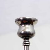 Set of 3 silver metal candle holders