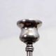 Set of 3 silver metal candle holders