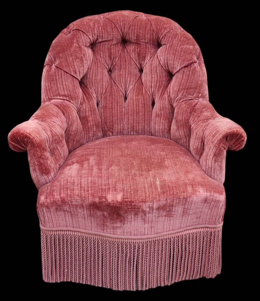 Old Napoleon III toad armchair