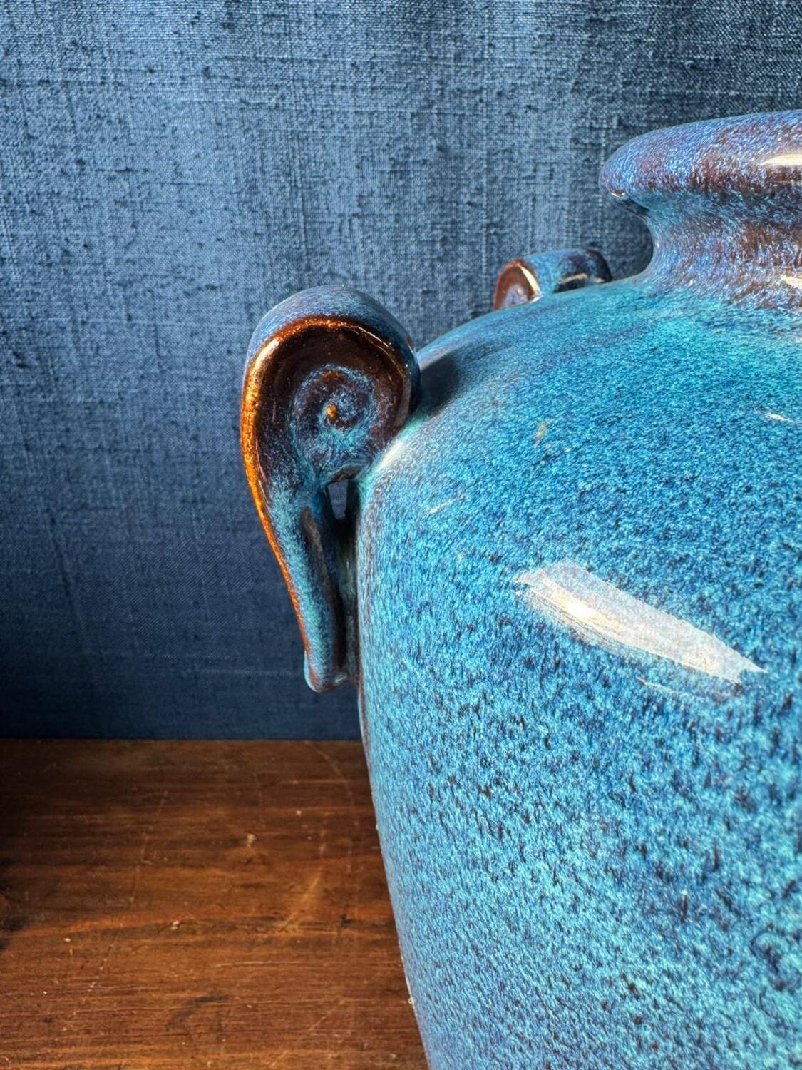 Large antique glazed vase. Art Deco inspired – 1950s/60s