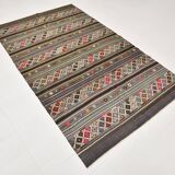 Turkish Colorful Persian Kilim Rug, Wool Area Rug, 141x240