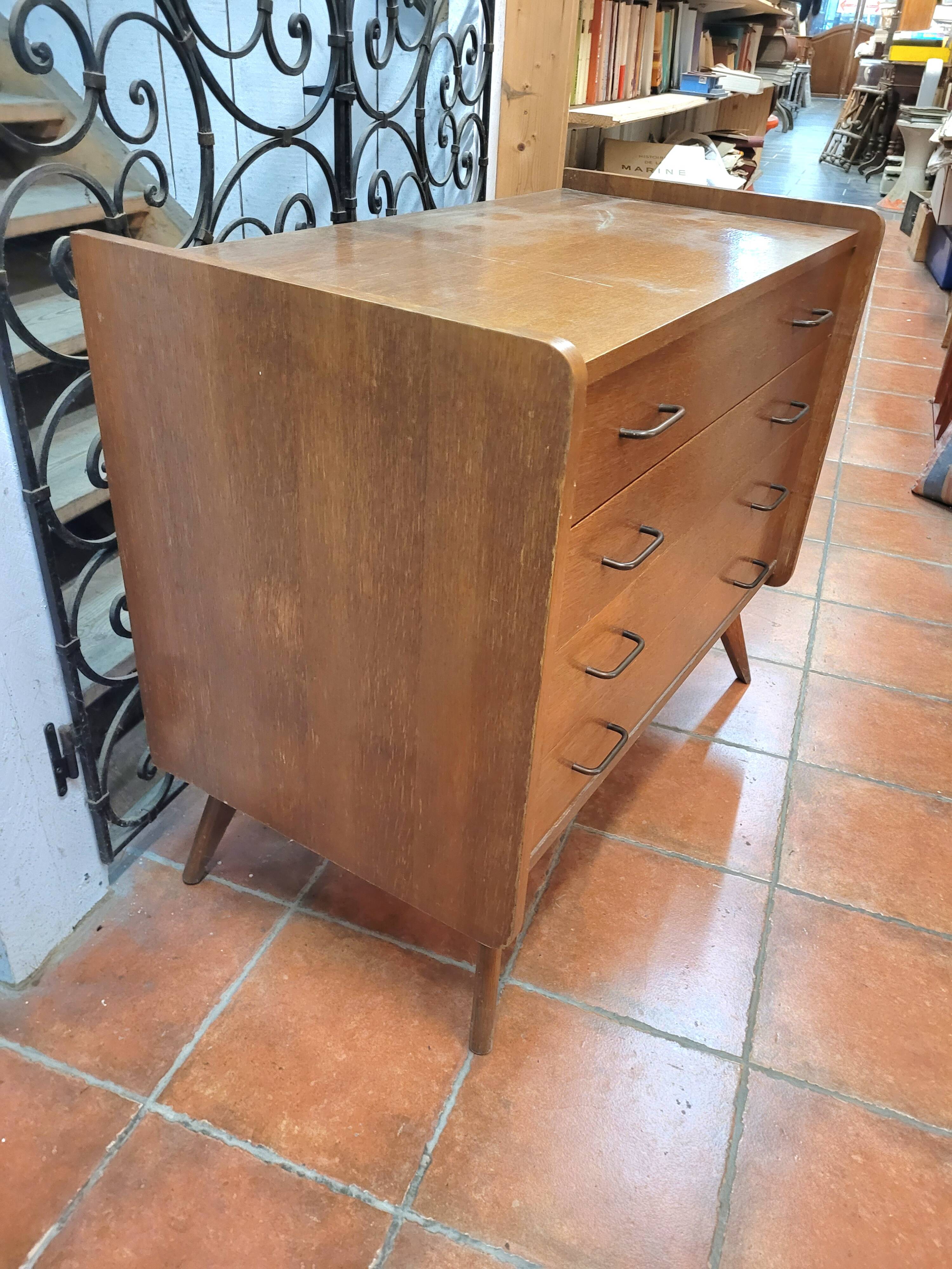 Vintage oak chest of drawers from the 60s