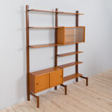 Two bay modular teak wall unit by sven andersen møbelfabrikk, norway, 1960s