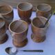 6 tasses café en terre cuite