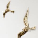 Soaring golden brass 6 swallows
