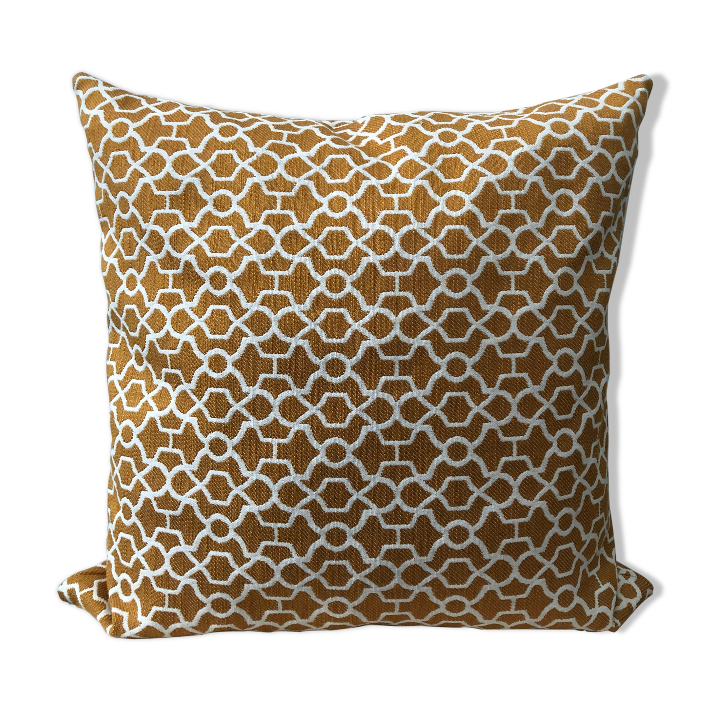 Ochre cushion motifs Seville
