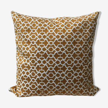 Coussin ocre motifs Séville