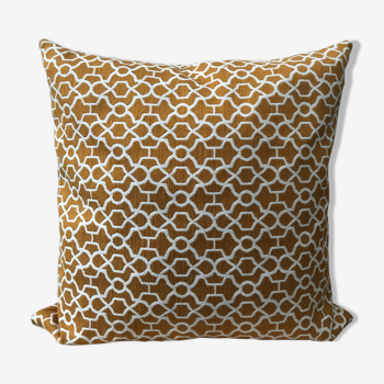Ochre cushion motifs Seville