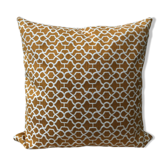 Ochre cushion motifs Seville
