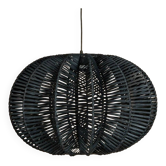 Black rattan pendant light - Dalia