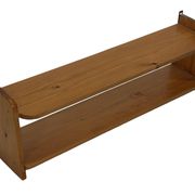 Vintage wooden wall shelve rack in pinewood minimalist design