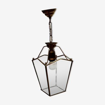 Small lantern in beveled glass brass structure dimension H-45cm- L-25cm-