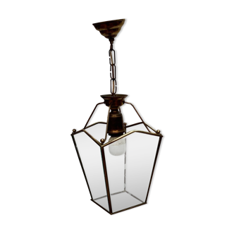 Small lantern in beveled glass brass structure dimension H-45cm- L-25cm-