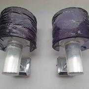 Paire d'appliques murales violet années 70