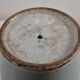 China. Porcelain mallet vase with blue and white phoenix decoration on a rock.