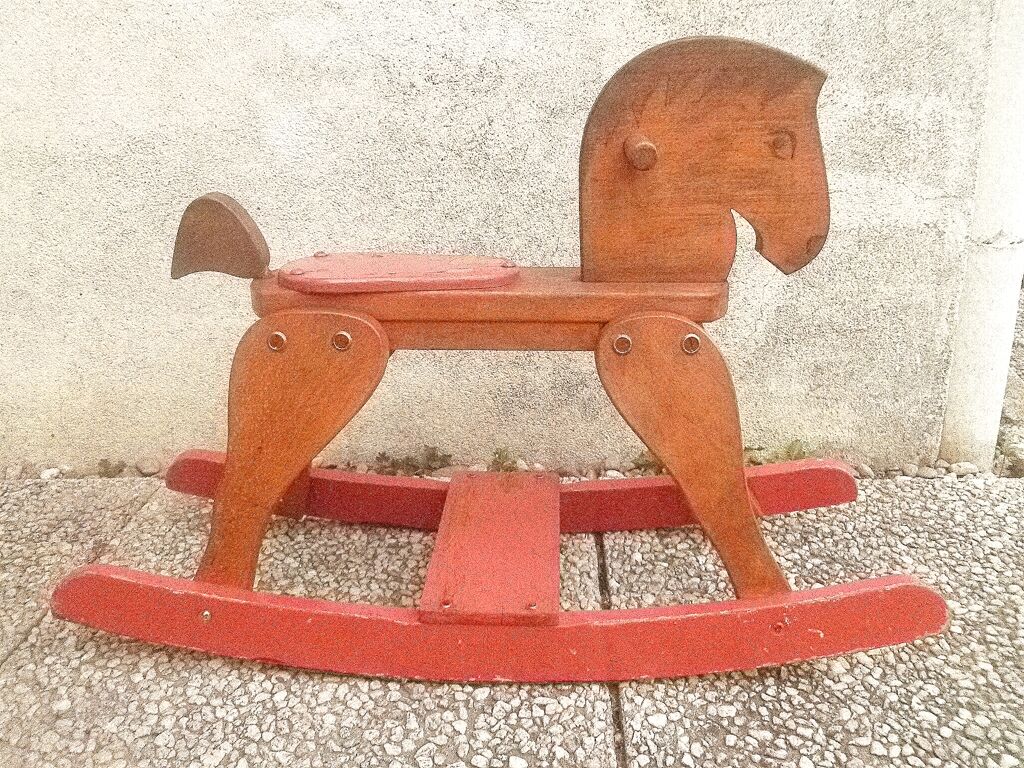 Wooden rocking horse