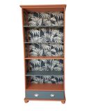 Wooden bookcase shelf