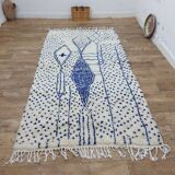 Azilal Berber rug in handmade wool 266 X 133 CM