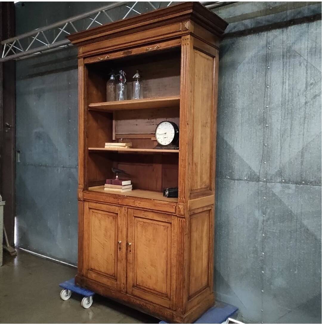 Antique Tambour Cabinet | Rolling Shutter Cupboard | Classic Filing Cabinet