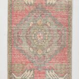 Red vintage door mat rug
