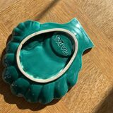 Empty pocket in the shape of a shell enamelled ceramic slurry signed SYlvio vintage