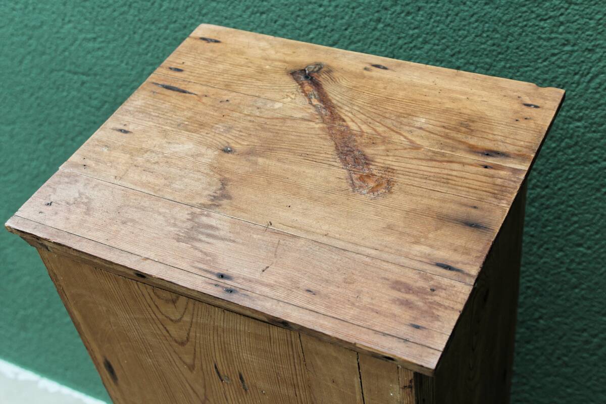 Pitch pine bedside table