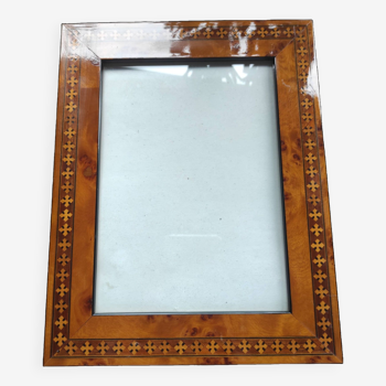 Mahogany and vintage marquetry photo frame 13x18 made in France