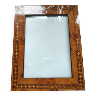 Mahogany and vintage marquetry photo frame 13x18 made in France