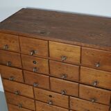 Armoire d'apothicaire vintage allemande en pin et chêne, années 1950