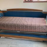 Vintage Velvet Jean Roche Bois Sofa