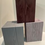 Stools made of solid Mèléze wood
