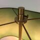 Pair of Two-Light Table Lamps in Brass with Green Shades. Work F