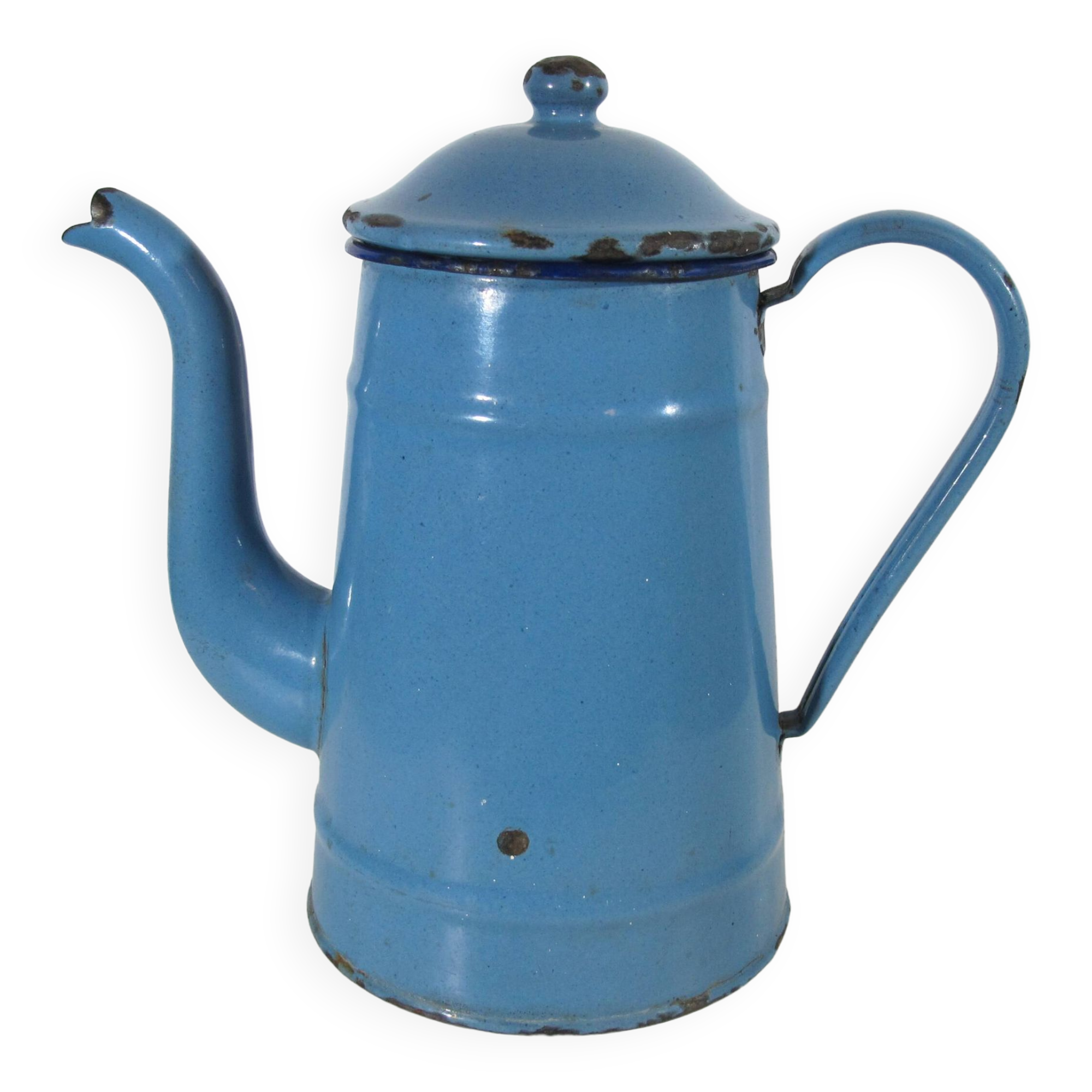 Ancien. Cafetière 3 pièces. Fer blanc - Collection