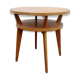 Table d'appoint en bois blond vintage