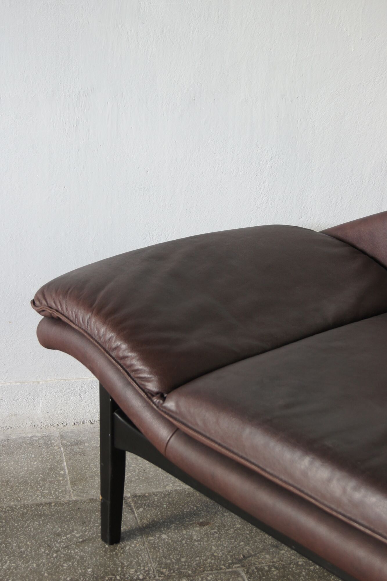 Scandinavian modern leather sofa