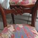 Set of 5 antique mahogany chairs in early 20th century Chippendale style.