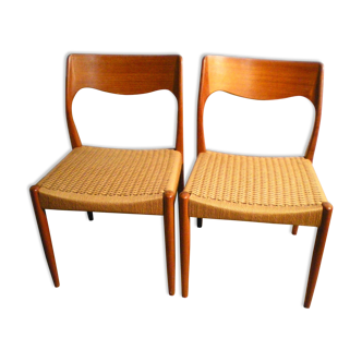 Pair of Danish chairs by Niels Otto Moller from the 60s