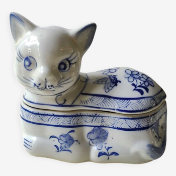 Vide poche forme chat Japonais Kutani Imari, en porcelaine