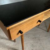 Vintage oak compass leg desk