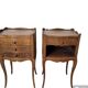 Pair of Louis XV style oak bedside tables