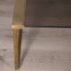 Vintage 1960s italian design brass and glass coffee table