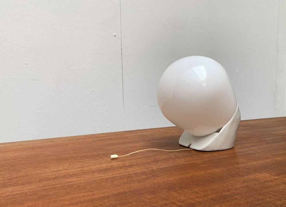 Applique murale allemande du milieu du siècle en verre et céramique par Wilhelm Wagenfeld pour Lindner