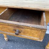 Farm table in natural wood fir 1900 brewery