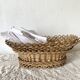 Woven wicker bread or fruit basket