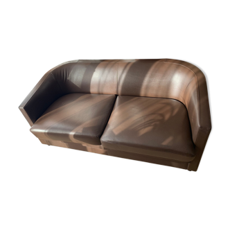 Convertible leather sofa