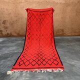 Moroccan carpet boujad red - 152 x 355 cm
