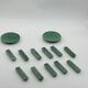 Knife holder/bottle rest service green ceramic wooden board