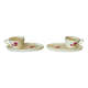 Tête à tête à décor de fleurs rétro