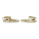Tête à tête à décor de fleurs rétro